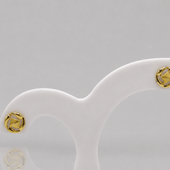 Golden Round Openwork Knot Studs
