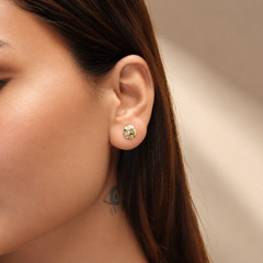 Golden Textured Cluster Ball Studs – view 2