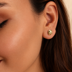 Golden Textured Cluster Ball Studs – view 3