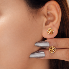 Two-Tone Golden Openwork Wheel Studs – view 3