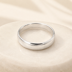 Silver Plain Polished Wide Band