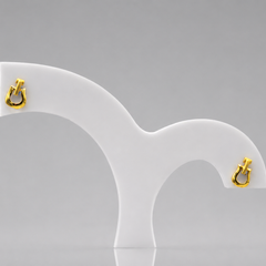 Two-Tone Golden Buckle Knot Studs
