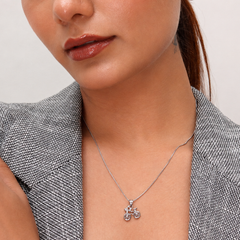 Silver Pave Bicycle Pendant – view 3