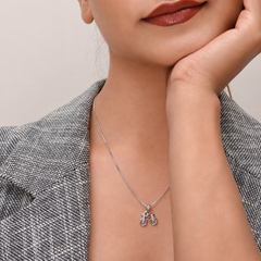 Silver Pave Bicycle Pendant – view 4