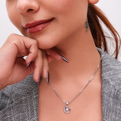 Silver Pave Wing Swirl Pendant – view 3