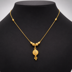 Golden Traditional Mani Drop Mangalsutra – view 3