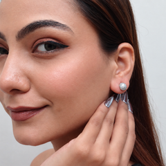 Silver Pave Dome Ball Studs – view 2
