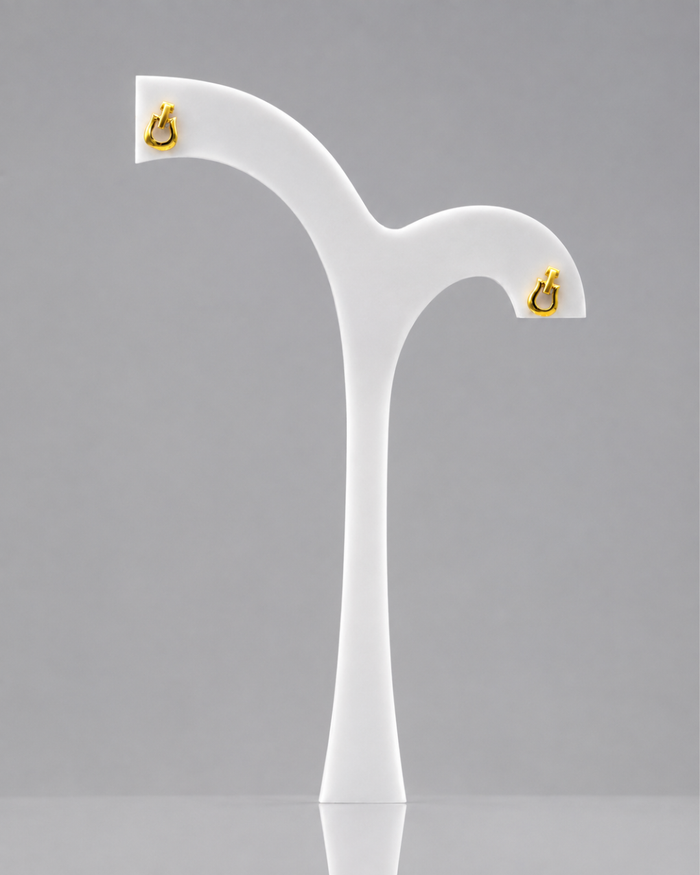 Two-Tone Golden Buckle Knot Studs